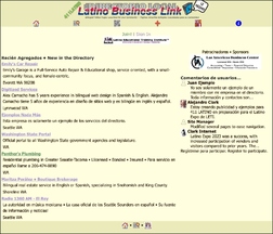 screen shot of 411 latino directory.